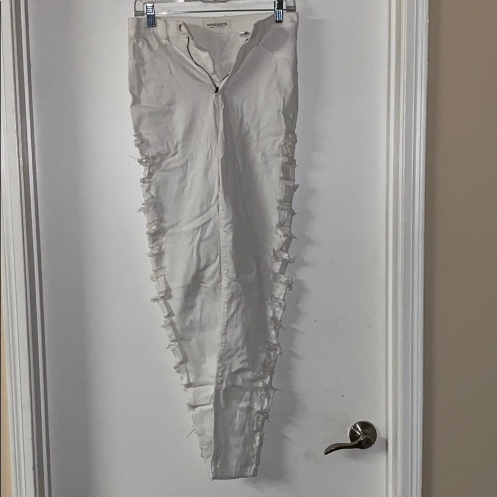 White High Waisted Skinny Jeans